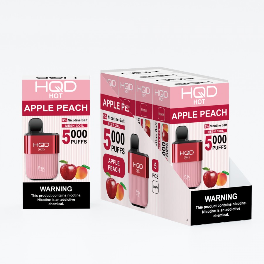 HQD HOT 14ml 5% Nic 5000 Puffs Mesh Coil Disposable 5 Count Display HQD HOT 14ml 5% Nic 5000 Puffs Mesh Coil Disposable 5 Count Display